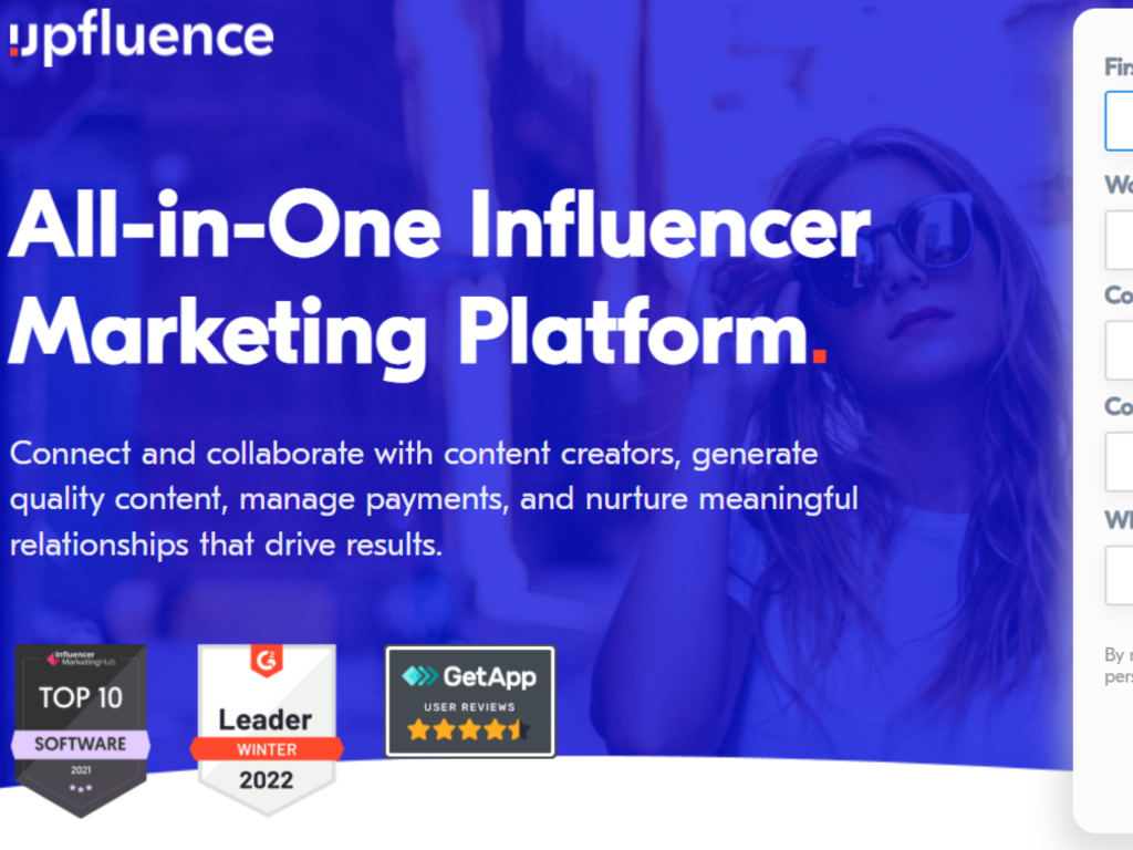 Upfluence influencer platform