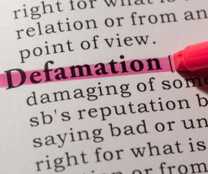 Defamation in the dictionary