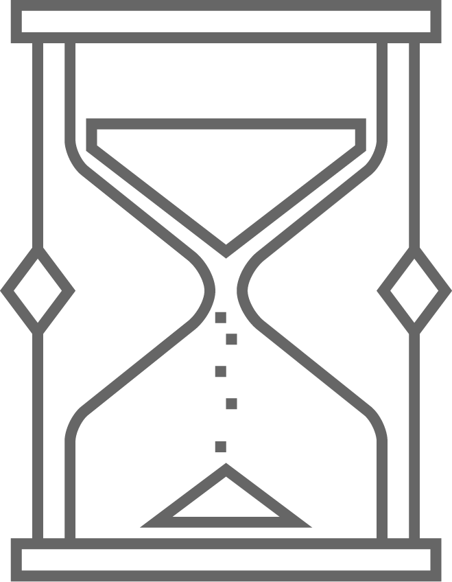 icon of an hourglass with sand falling
