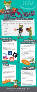 infographic of tips for live streaming
