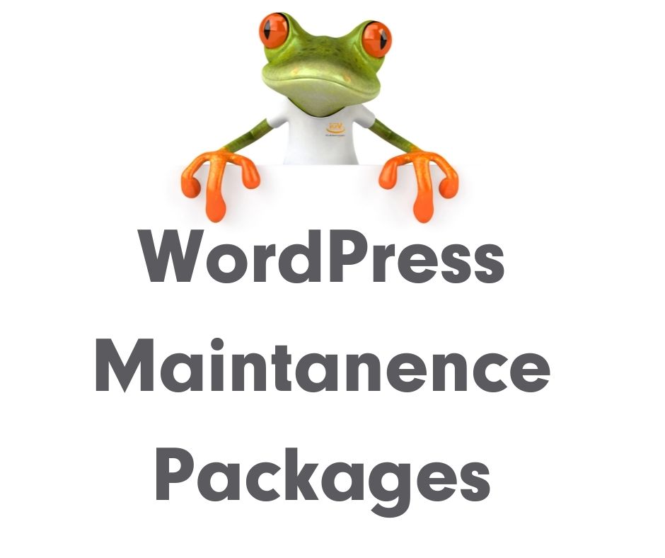 Iggy Vision holding a sign saying WordPress Maintanence Packages